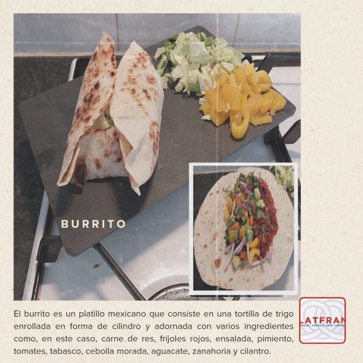 El burrito, un platillo típico, sustancioso y popular de México.